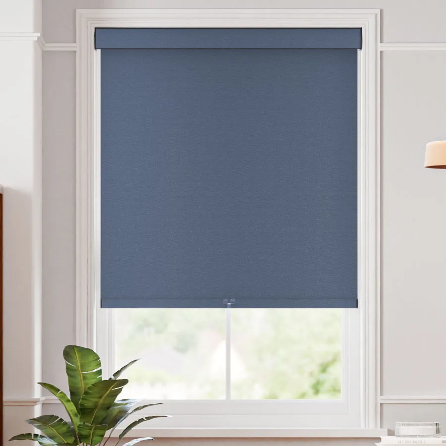 New LEVOLOR Room Darkening Roller Shades BLUE